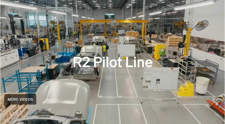 Rivian R1T R1S First R2 validation build vehicle rolls off the production line! 1768925637011-ol