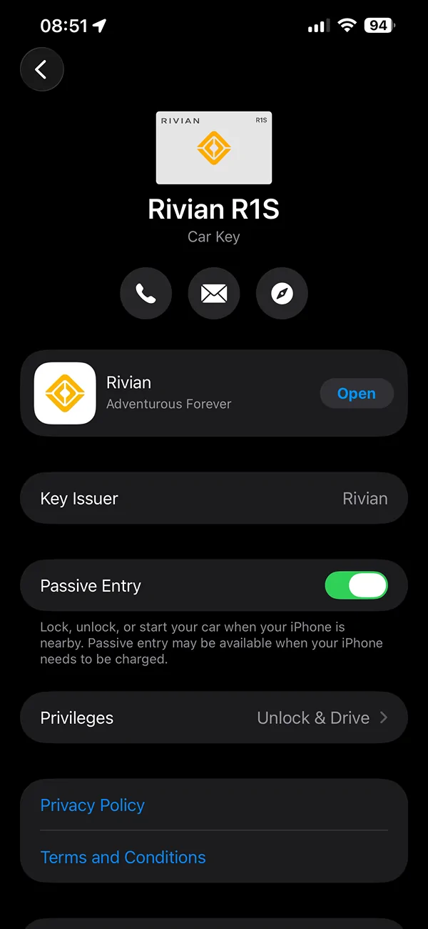 Rivian R1T R1S Is Passive Entry via digital key really working? IMG_9014