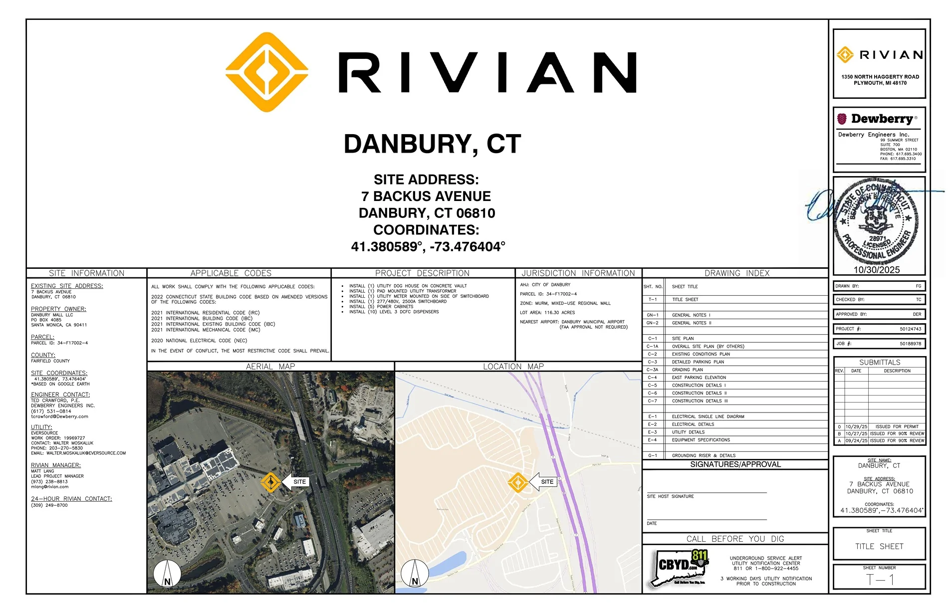 Rivian R1T R1S RAN Rivian Charging Stations Locations Map via Google Maps Rivian Danbury 1