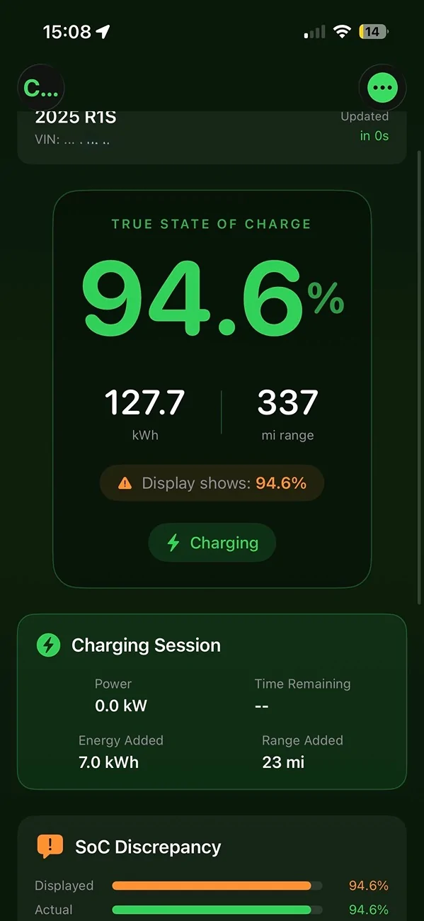 Rivian R1T R1S Strange calibration issue on gen2 Max Pack - service has not seen this before IMG_8025
