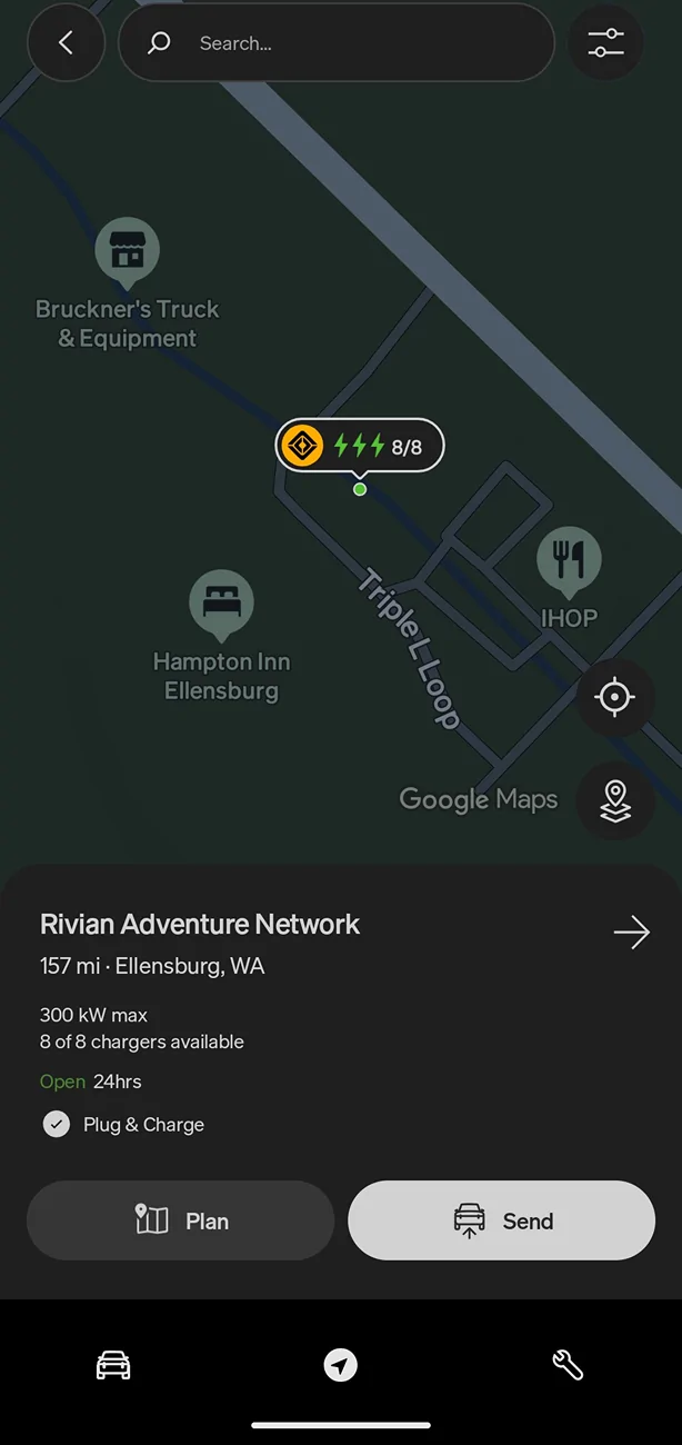 Rivian R1T R1S RAN Rivian Charging Stations Locations Map via Google Maps 54508
