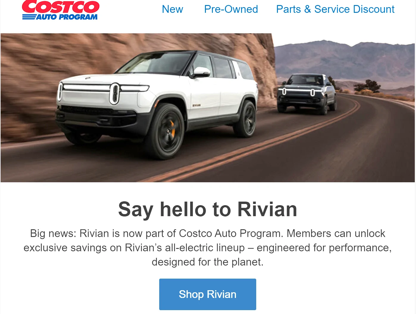 Rivian R1T R1S Rivian is now part of Costco Auto Program 🛒 riv costco