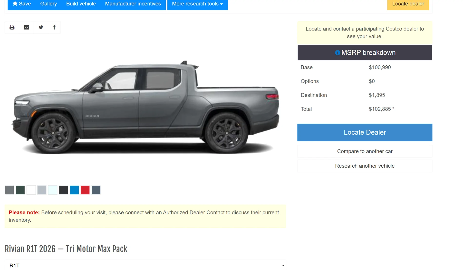 Rivian R1T R1S Rivian is now part of Costco Auto Program 🛒 tri max costco
