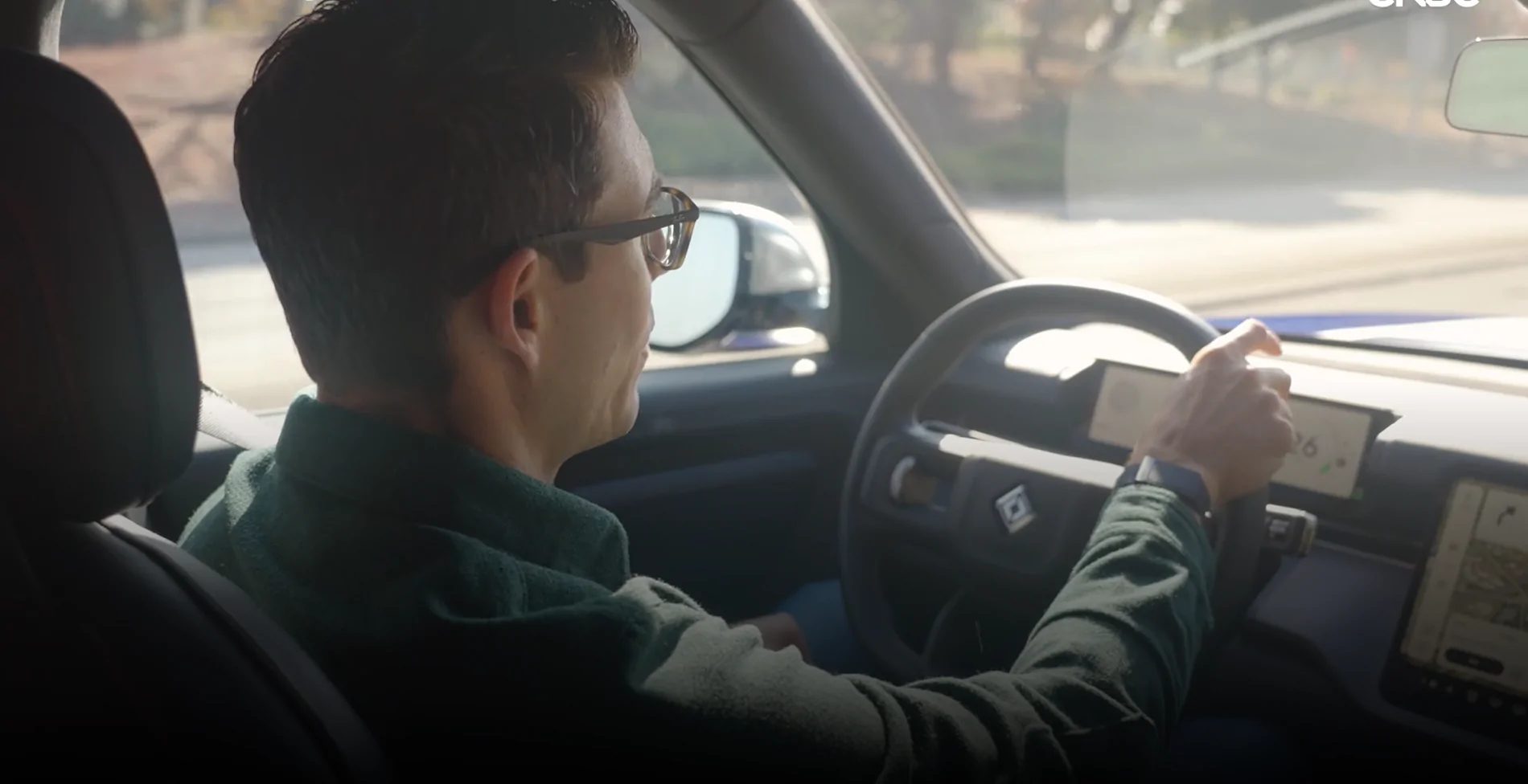 Rivian R1T R1S R2 Early Production Vehicle Sneak Peak on CNBC [Ride Along Video w/ RJ Scaringe] controls 2
