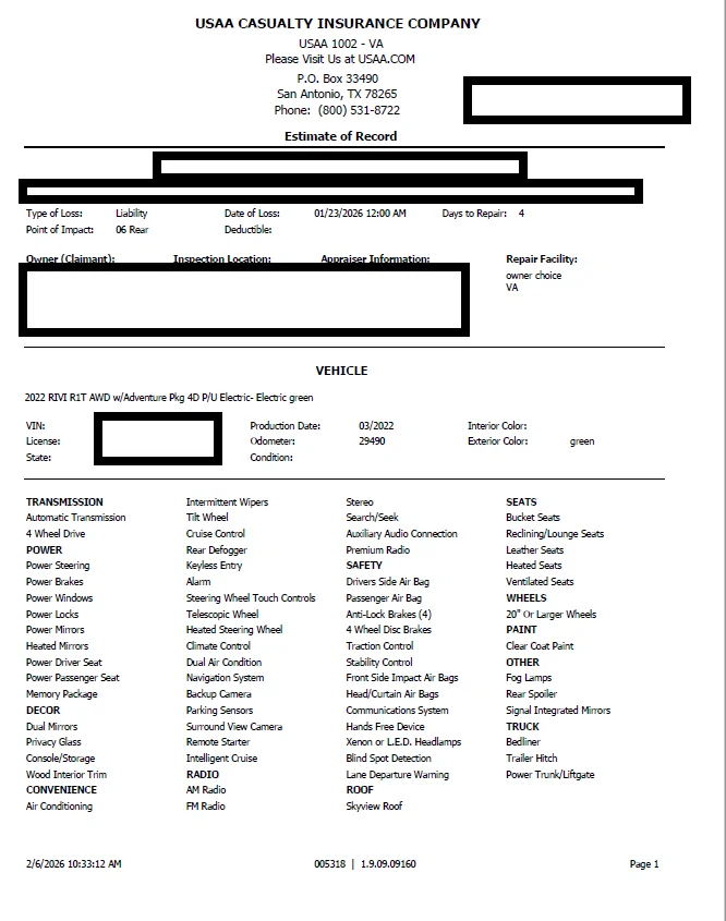 Rivian R1T R1S What do we think a new tailgate costs? Screenshot 2026-02-06 114606