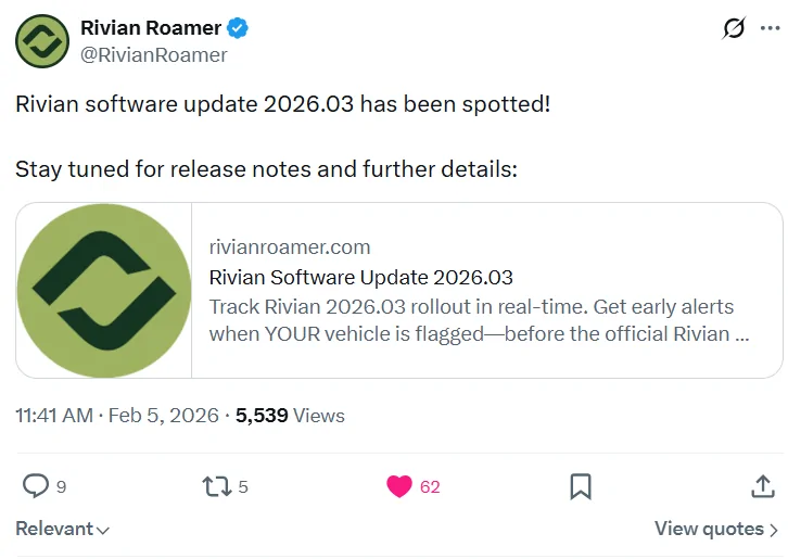 Rivian R1T R1S 2026.03 Update Pushed! Now Installing 1770400093110-8q