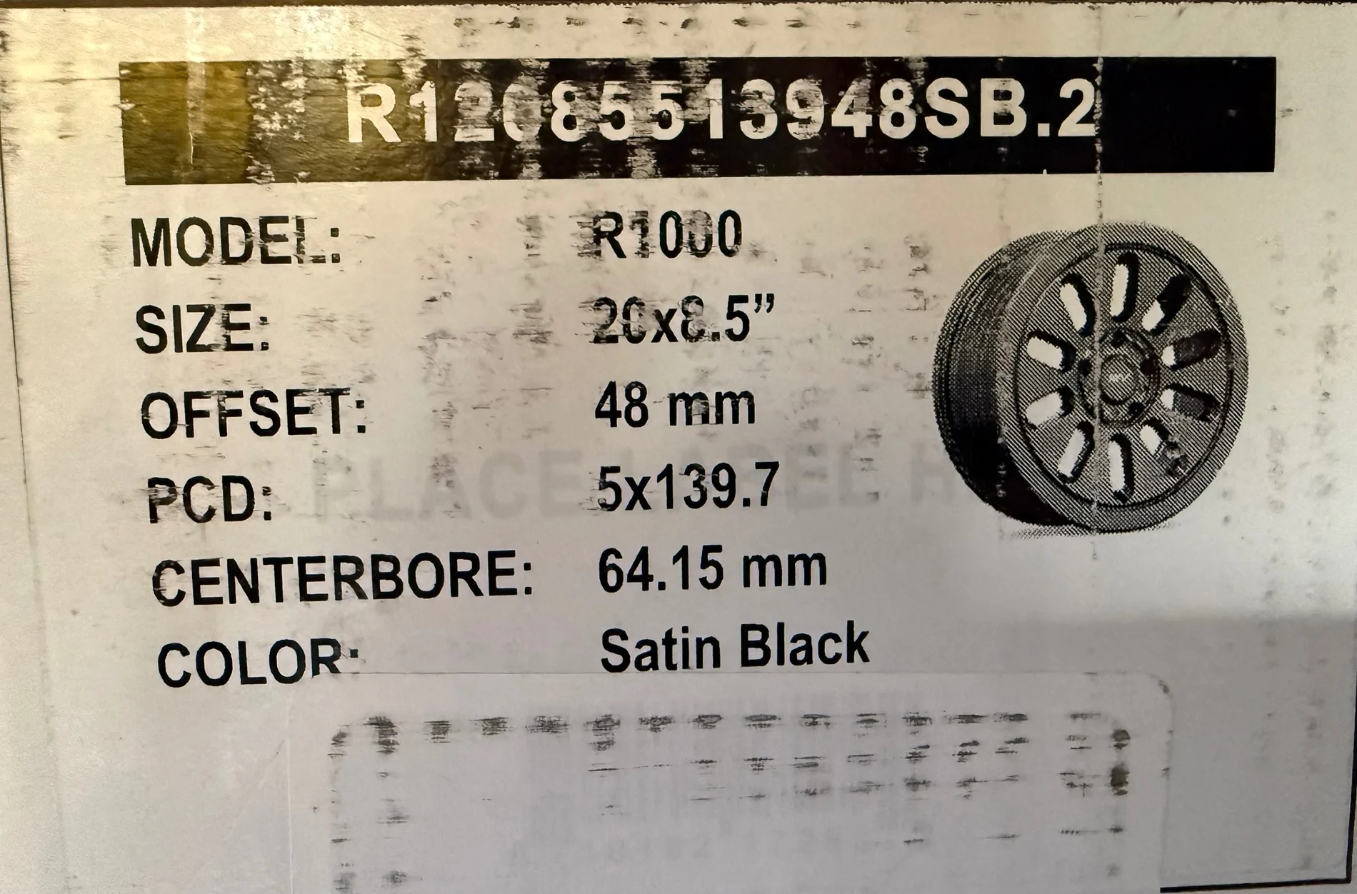 Rivian R1T R1S EV Sportline Wheels - set of five - new in box IMG_2558
