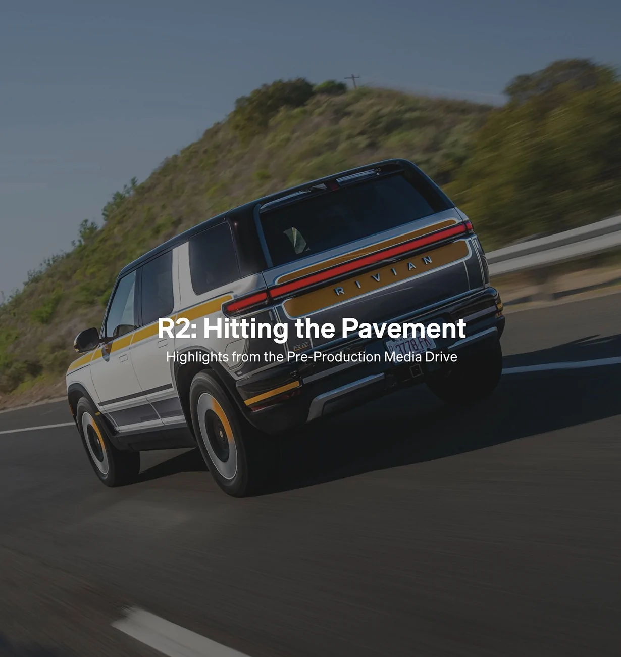 Rivian R1T R1S Rivian Story: R2 Hits the Road (Highlights & Photos) Screenshot 2026-02-12 at 1.54.02 PM