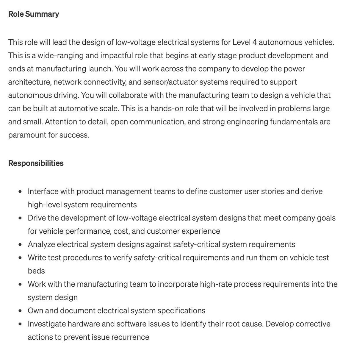 Rivian R1T R1S Rivian Robotaxi plans begin. Now hiring for Level 4 autonomous vehicles lead designer (job listing) HBXqZQyWcAAFtNq?format=jpg&name=medium