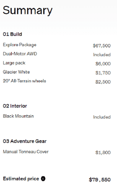 Rivian R1T R1S R1T & R1S Updated Pricing, Configuration, Specs. Dual Motor Now Available 1646178765388