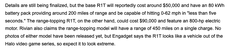 Rivian R1T R1S R1T & R1S Updated Pricing, Configuration, Specs. Dual Motor Now Available 1646240699170