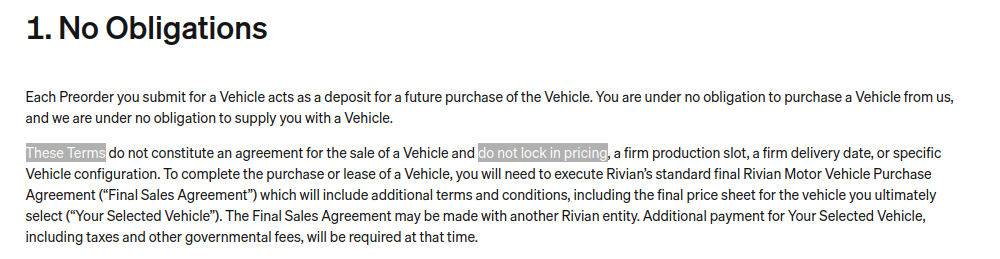 Rivian R1T R1S Rivian bait and switch! riv_pa