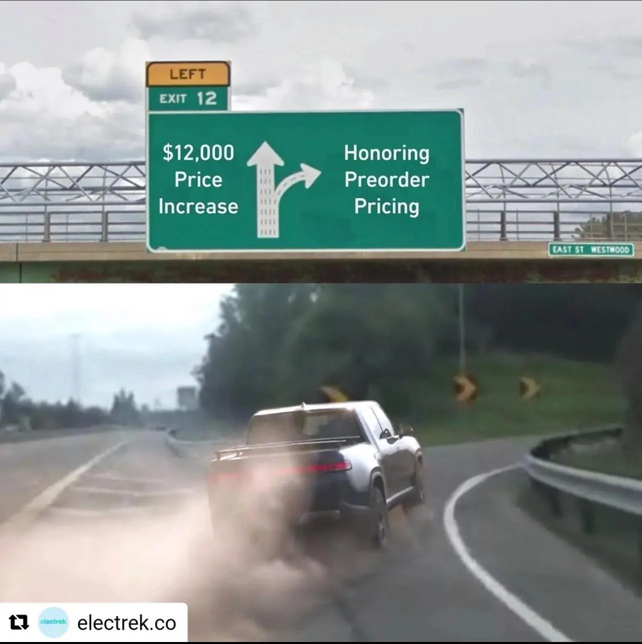 Rivian R1T R1S Price hike memes 1646331440459