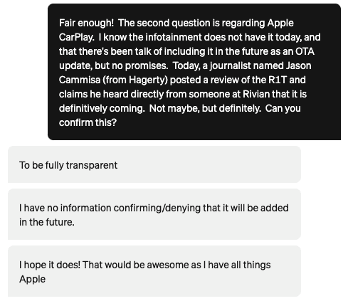 Rivian R1T R1S Apple CarPlay and Android for R1T / R1S? Screen Shot 2022-03-03 at 3.48.16 PM