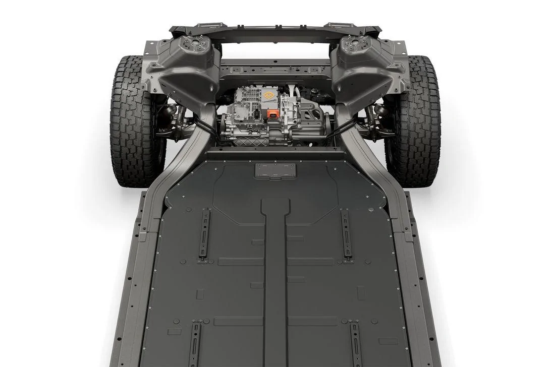 Rivian R1T R1S Will Rivian drop current Bosch electric motors in 2024? rivian-dual-motor-chassis