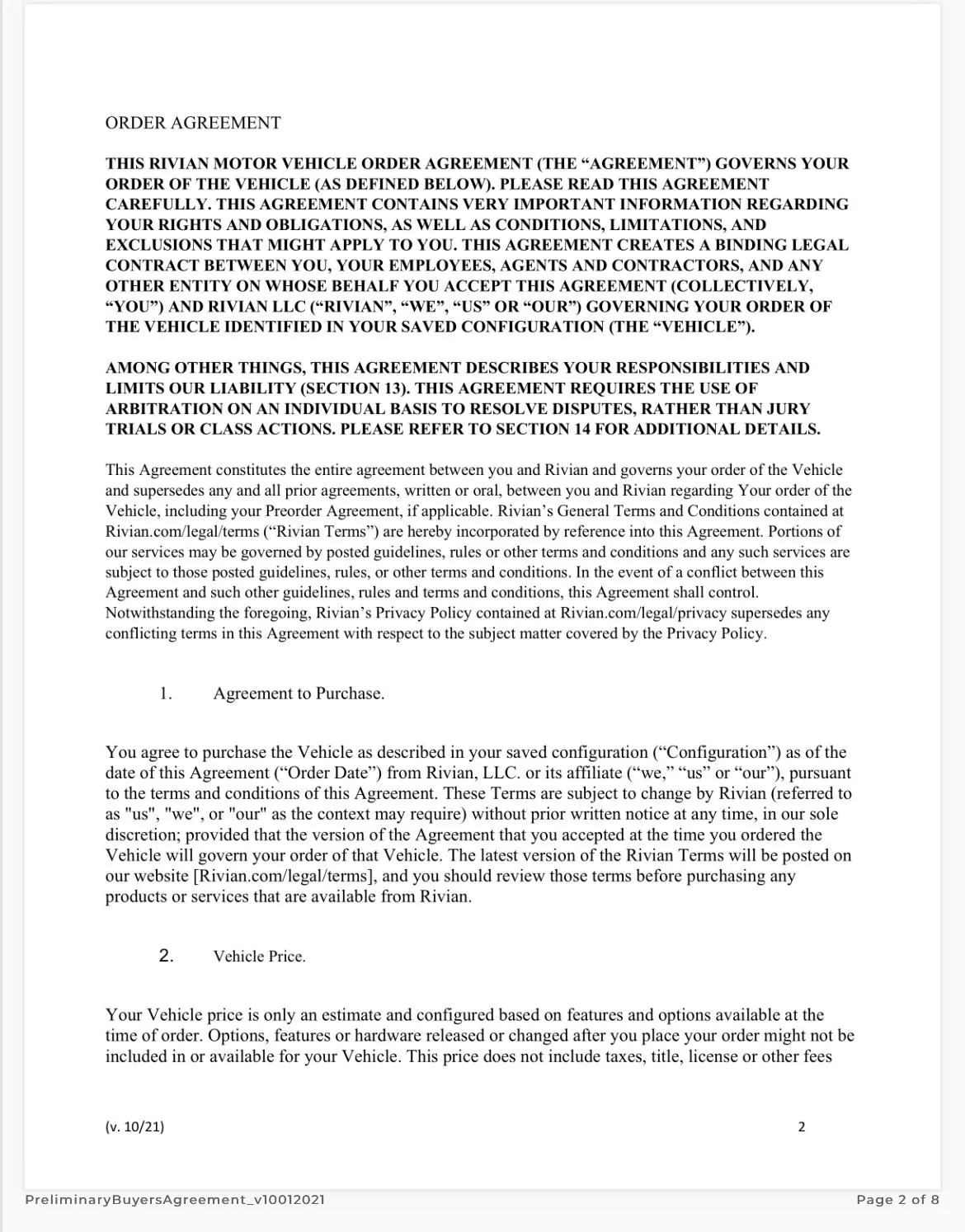 Rivian R1T R1S Preliminary price contract 6204DE73-5CB5-48B1-B033-6208B5F1266C