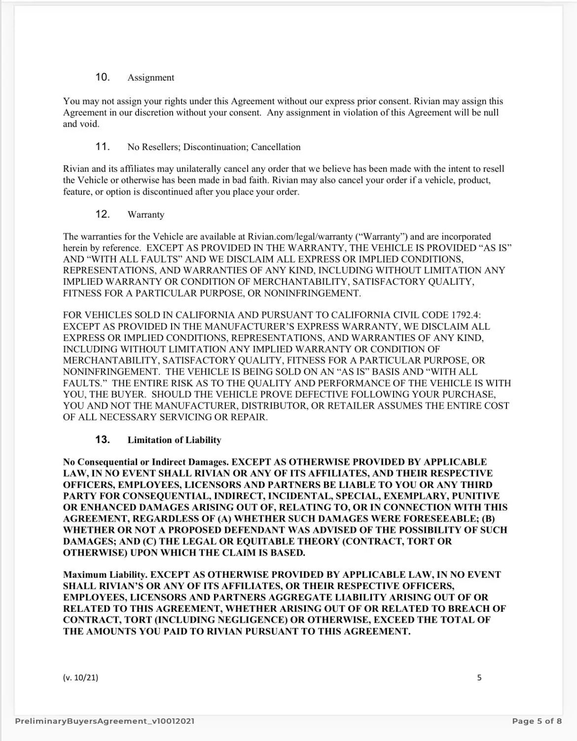 Rivian R1T R1S Preliminary price contract EC6CA7CB-BD4E-4FFF-8D41-27054A4947D5
