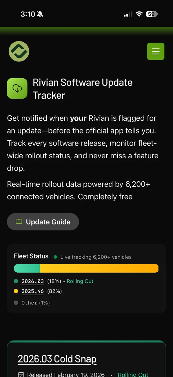Rivian R1T R1S iOS update is out IMG_0558