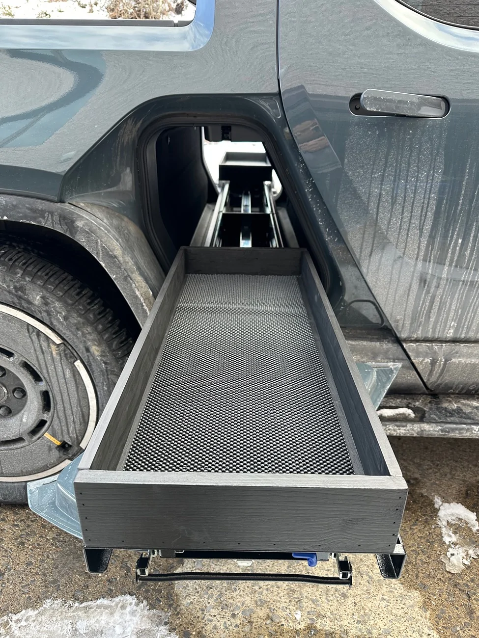 Rivian R1T R1S FS - RMAXX gear tunnel sleds w/custom boxes $600 IMG_7031
