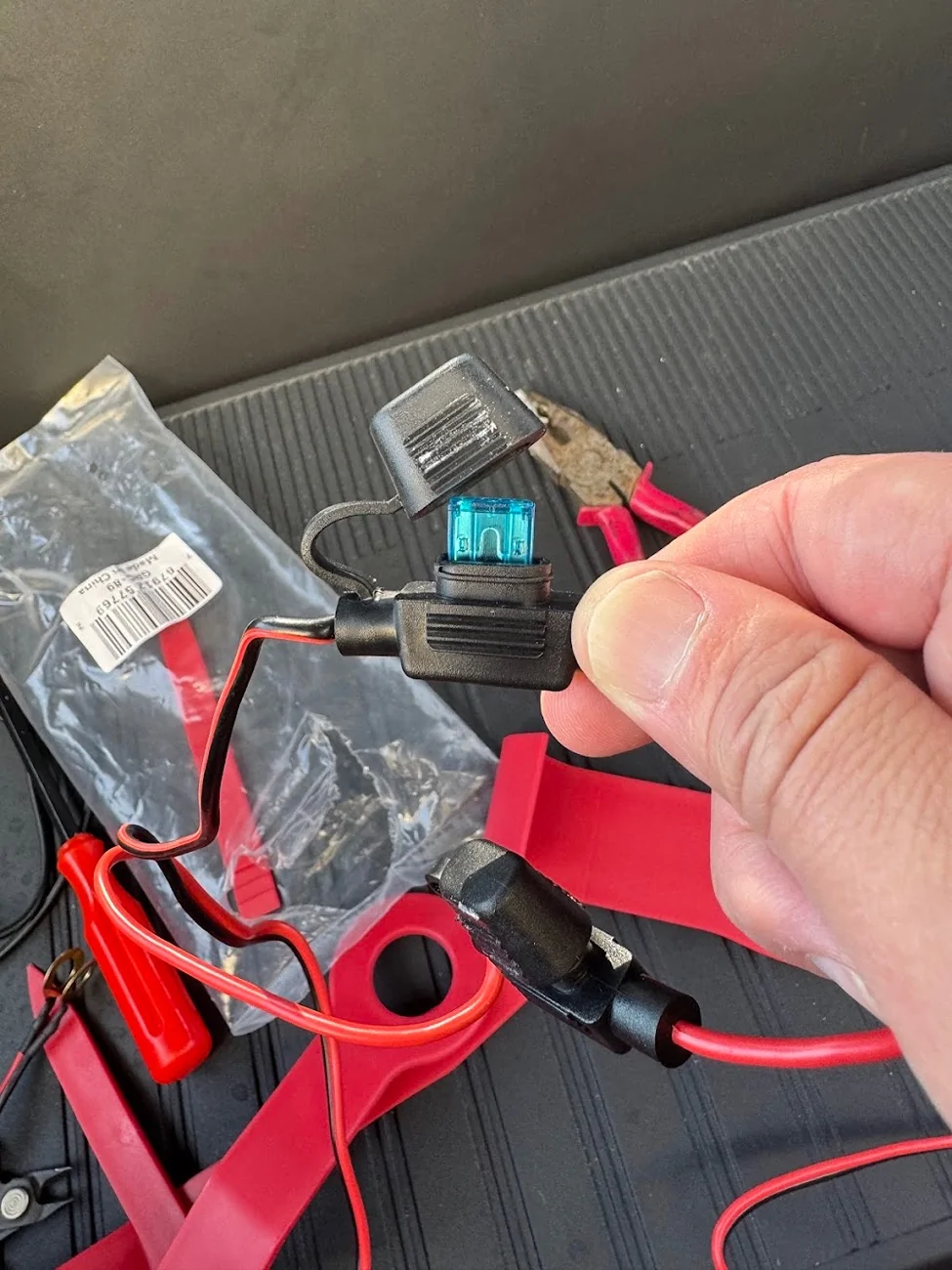 Rivian R1T R1S 50W Mobile GMRS Hidden Install - Midland MXT575 (full DIY build) IMG_2623