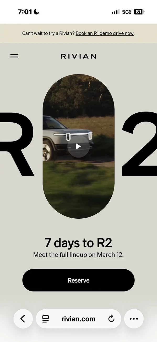 Rivian R1T R1S Starting from $45K Wording Removed from R2 Website 👀 IMG_3471