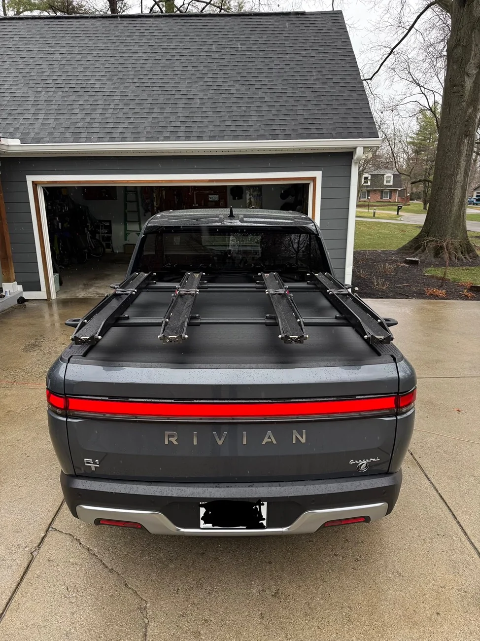 Rivian R1T R1S Antitheft Device for 1Up Bike Racks on Rivian Crossbars IMG_9252