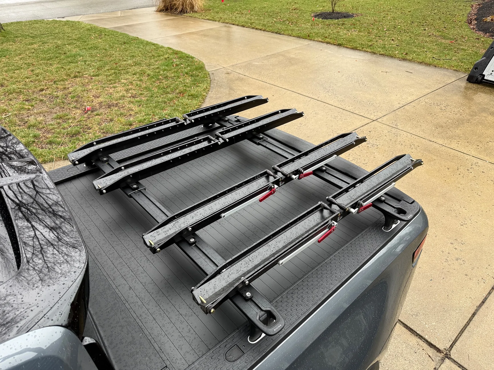 Rivian R1T R1S Antitheft Device for 1Up Bike Racks on Rivian Crossbars IMG_9251