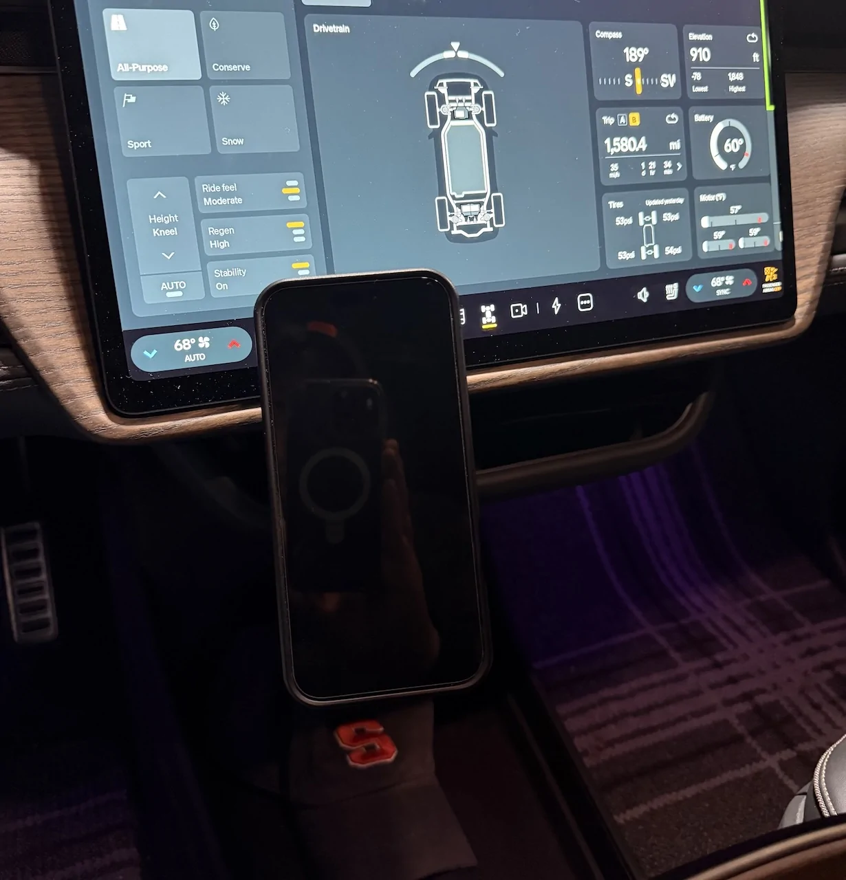 Rivian R1T R1S What sticks to this dash material???? mountPic4