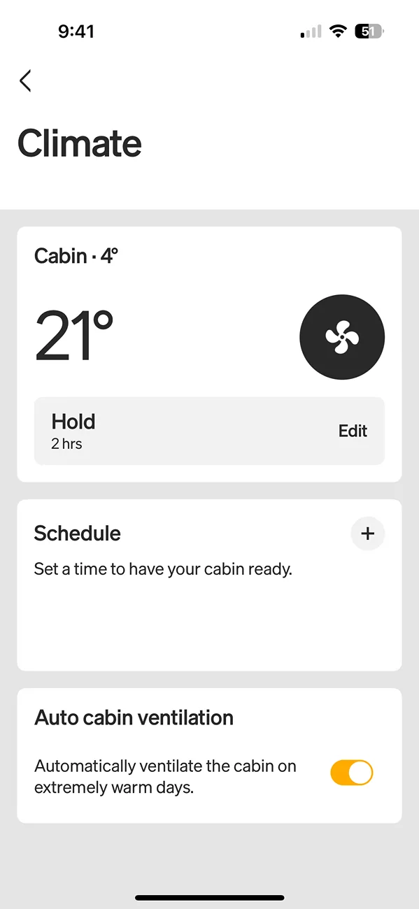 Rivian R1T R1S App lost the setting to turn on seat heaters IMG_8721