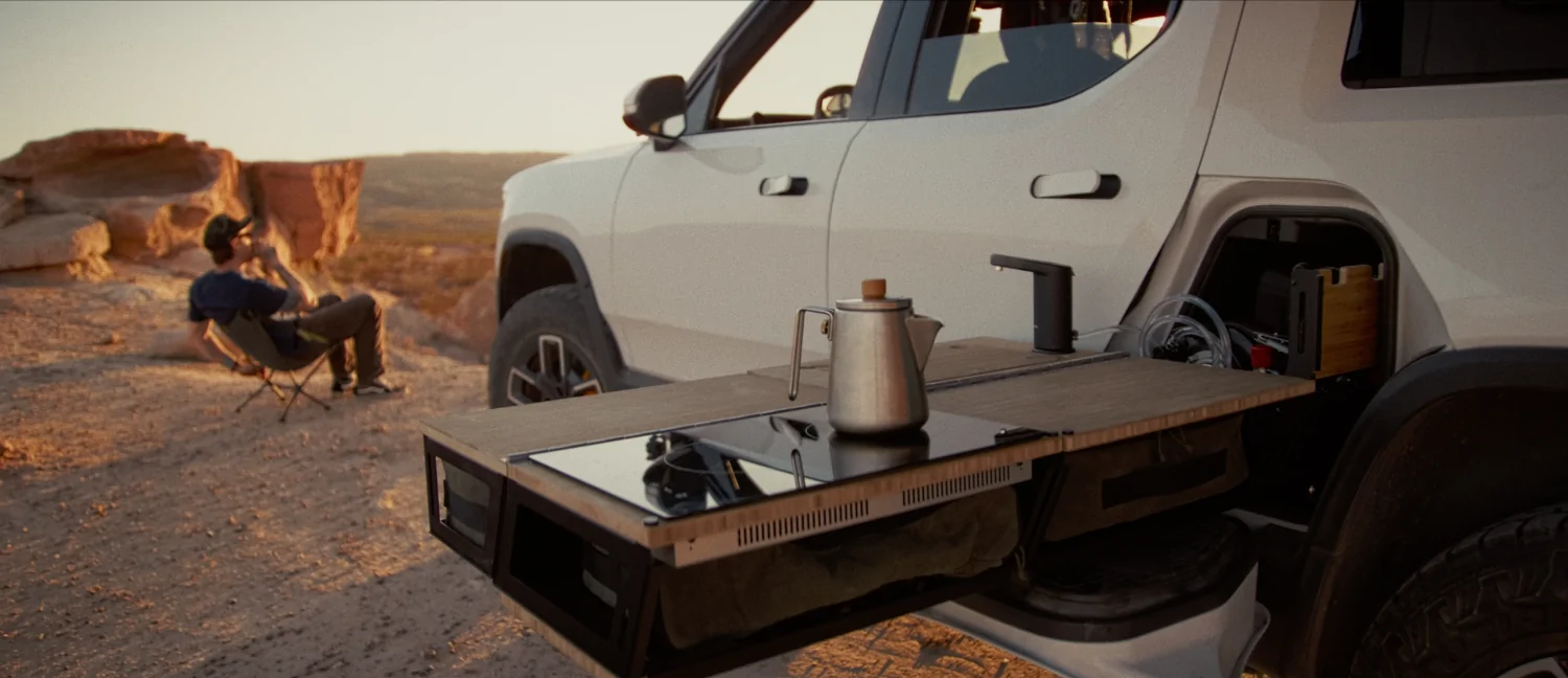 Rivian R1T R1S We Built Our First Camp Kitchen in a Basement. Three Years Later, We're Saying Thank You. - Thunderbolt Adventure canyon full 