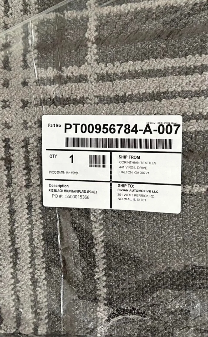 Rivian R1T R1S WTB - Plaid Floor Mats for Quad or Tri Max Ascend Interior 605634314_10233716203222929_258081485780880568_n
