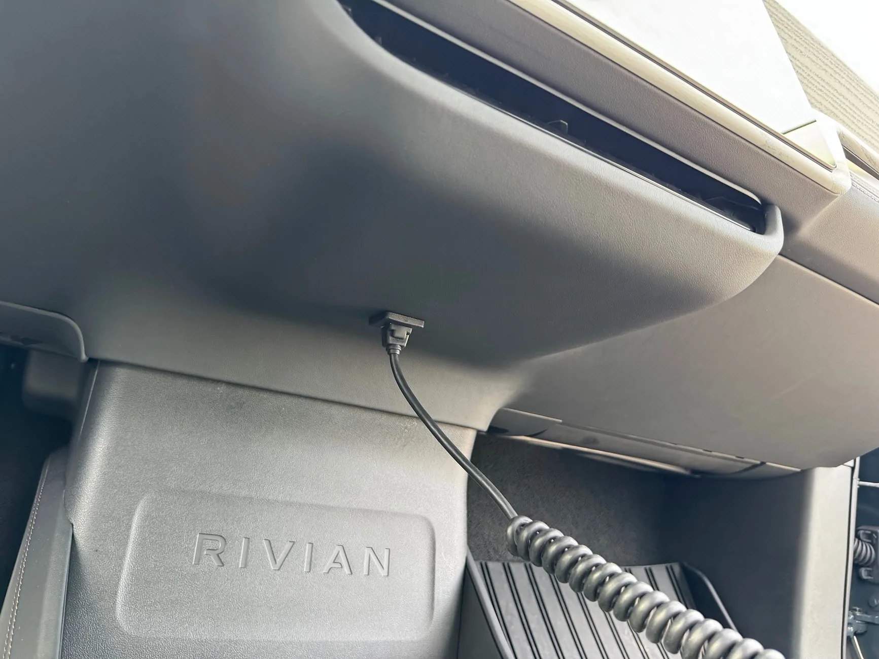 Rivian R1T R1S What sticks to this dash material???? IMG_2642