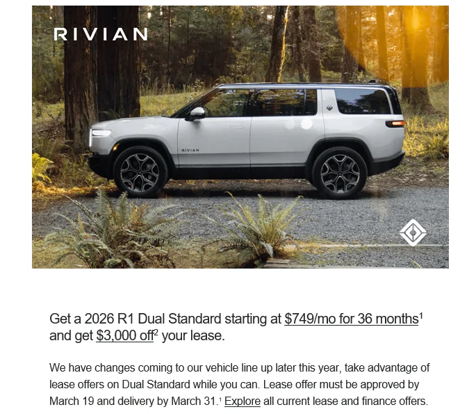 Rivian R1T R1S Rivian Cancels Dual Standard Range (SR) R1... Will R2 Max Out at $70K? 1773178265124-q3