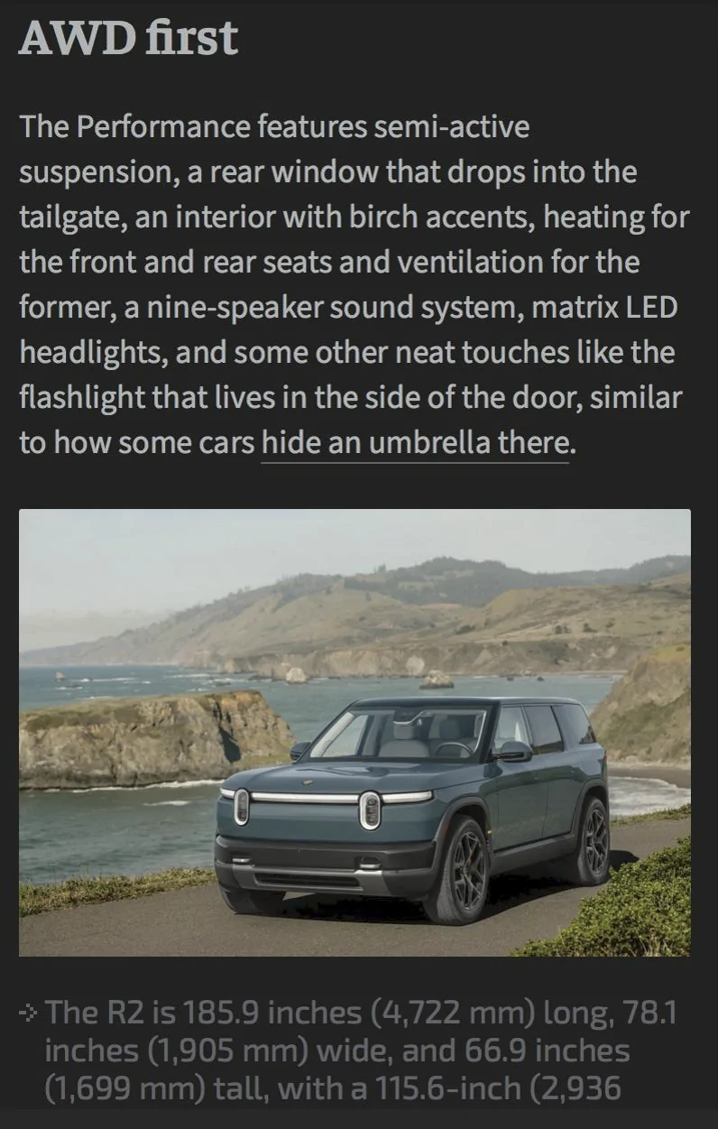 Rivian R1T R1S 2026 R2 pricing, range & specs! $57,990 Performance Launch Edition / $53,990 Premium /  $48,490 Standard / $45,000 Standard (Smaller Battery) ars_2