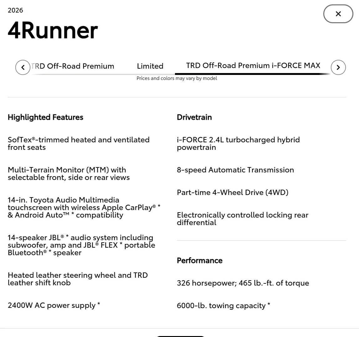 Rivian R1T R1S 2026 R2 pricing, range & specs! $57,990 Performance Launch Edition / $53,990 Premium /  $48,490 Standard / $45,000 Standard (Smaller Battery) 1773246373646-en