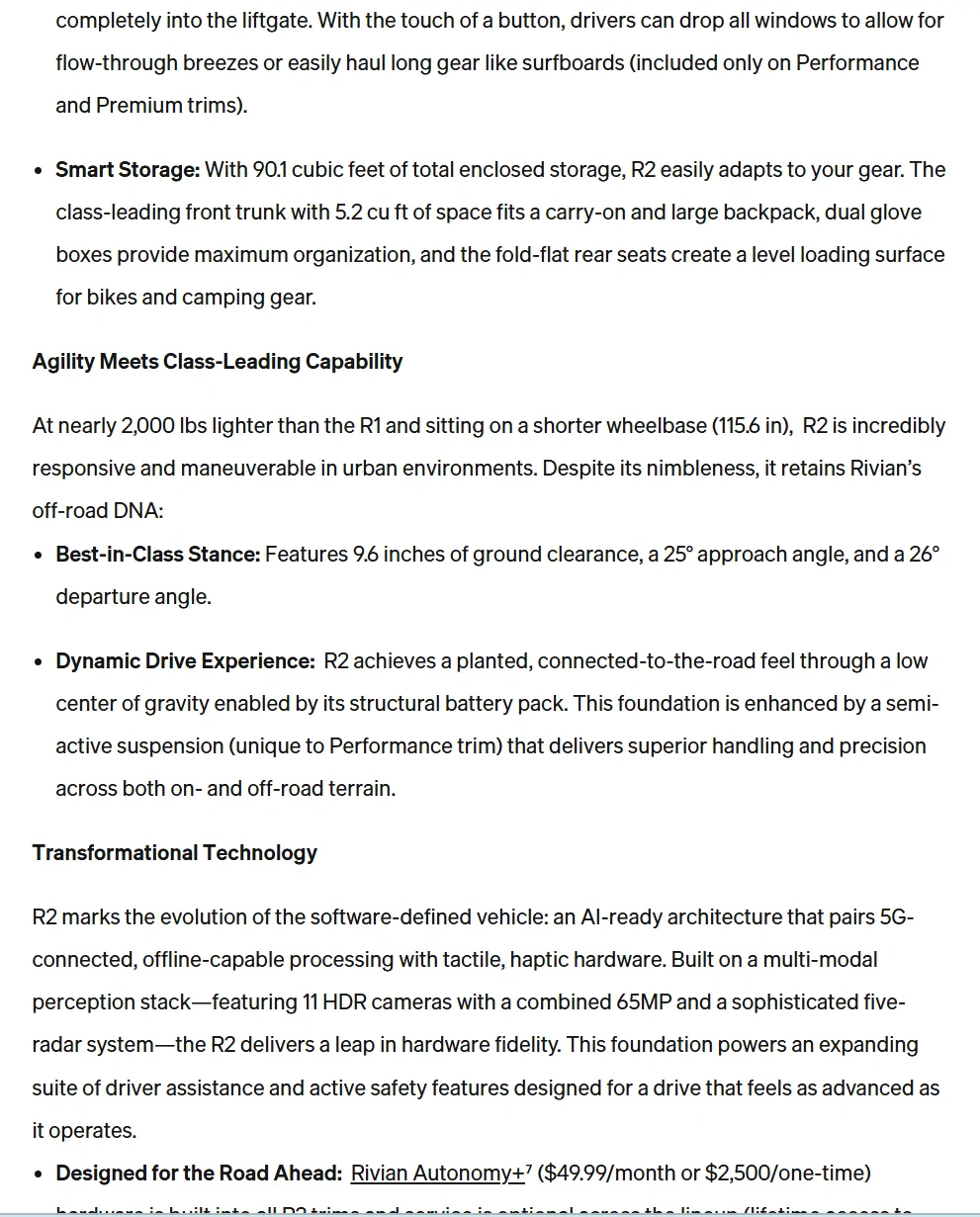 Rivian R1T R1S 2027 R2 Reveal! Specs, Pricing, Range, Dimensions, Wallpapers, Colors, Interiors newsroom_r2_6