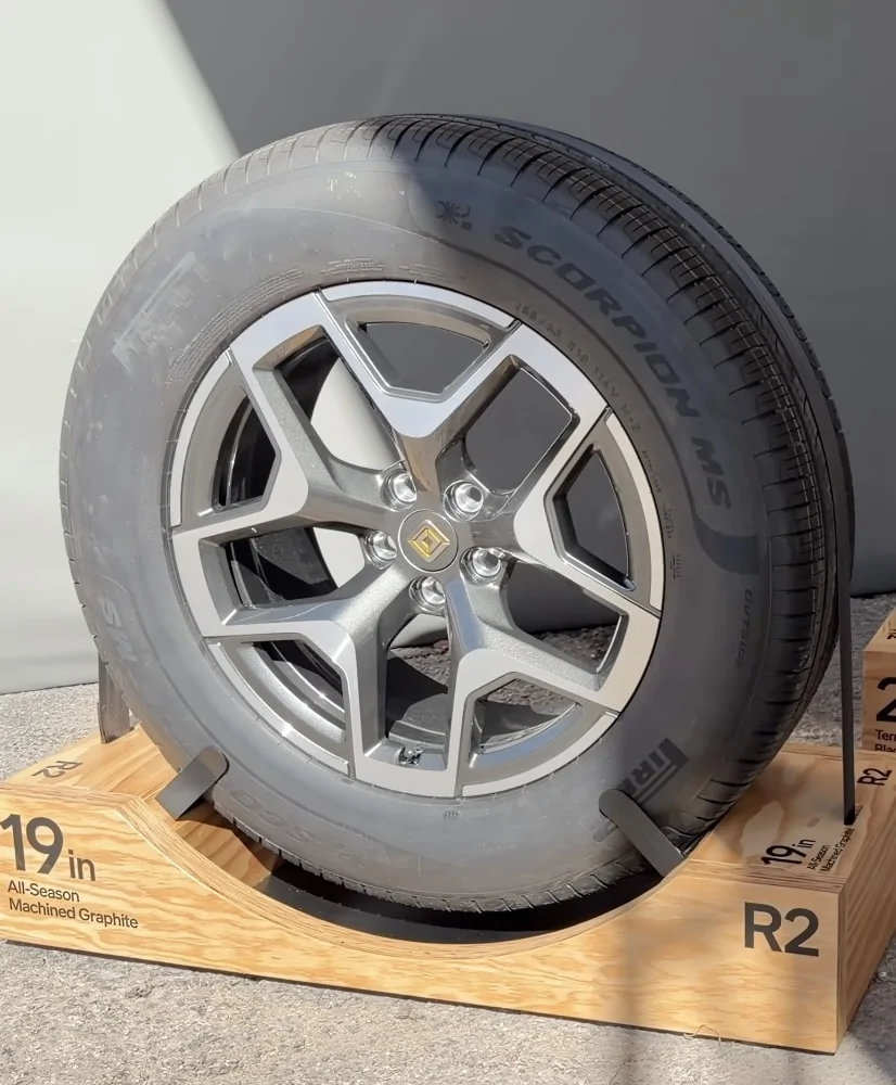 Rivian R1T R1S R2 Wheels Options, Tire Sizes, Width, Offset - Hub Bore Size - 19" and 20" rivian r2 19%22 All Season AS Wheel (Standard Trim)