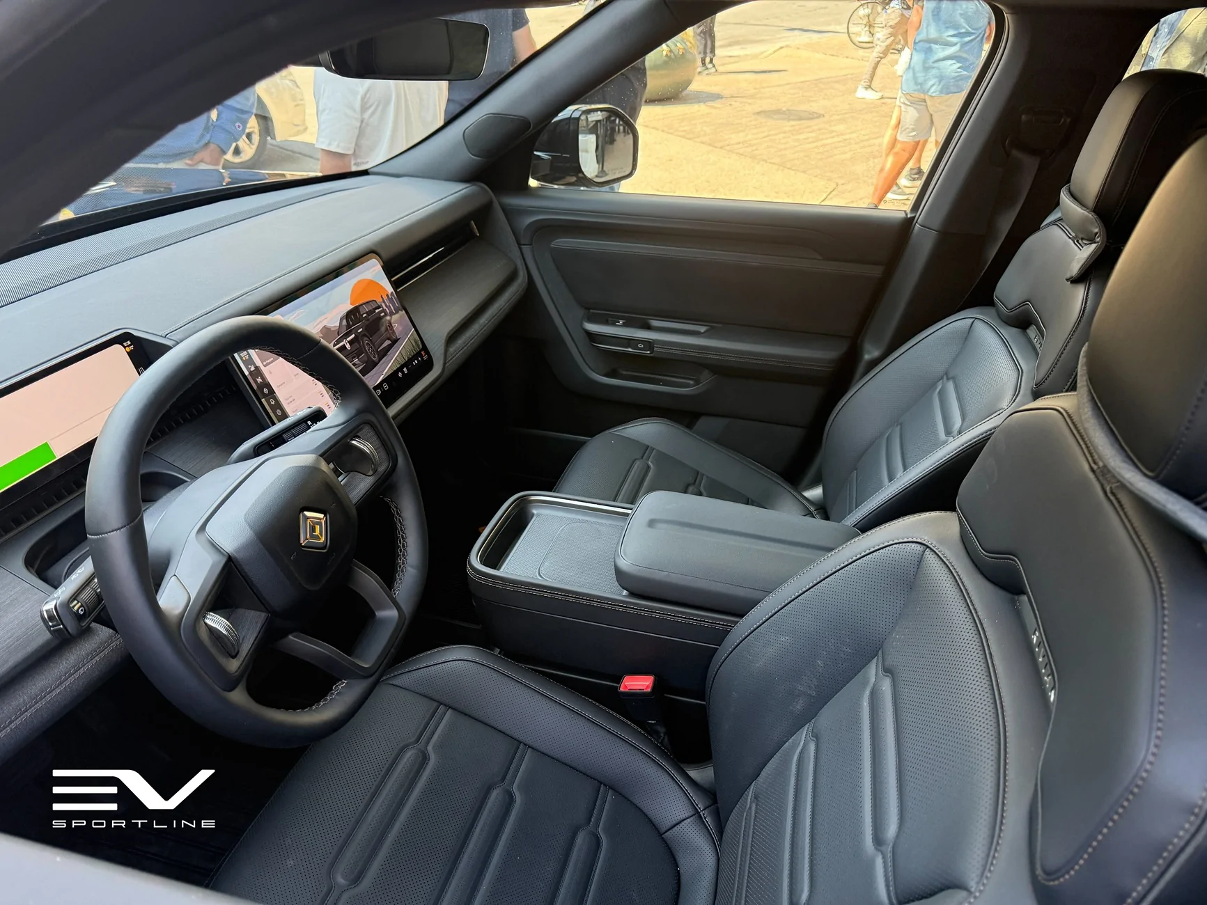 Rivian R1T R1S Live from Rivian Roadshow - R2 in Borealis & First Look at Sleeping Mattress w/ Fold Down Rear Seats + V2L Adapter IMG_9455W