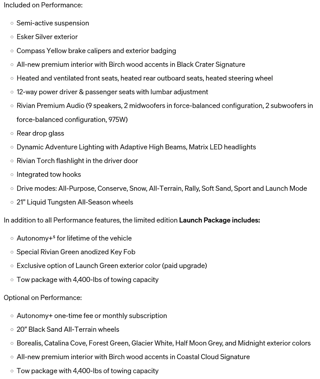 Rivian R1T R1S Coastal Cloud Interior Not Available with R2 Launch Edition Rivian Introduces R2 Lineup Sharing Full Trims and Pricing
