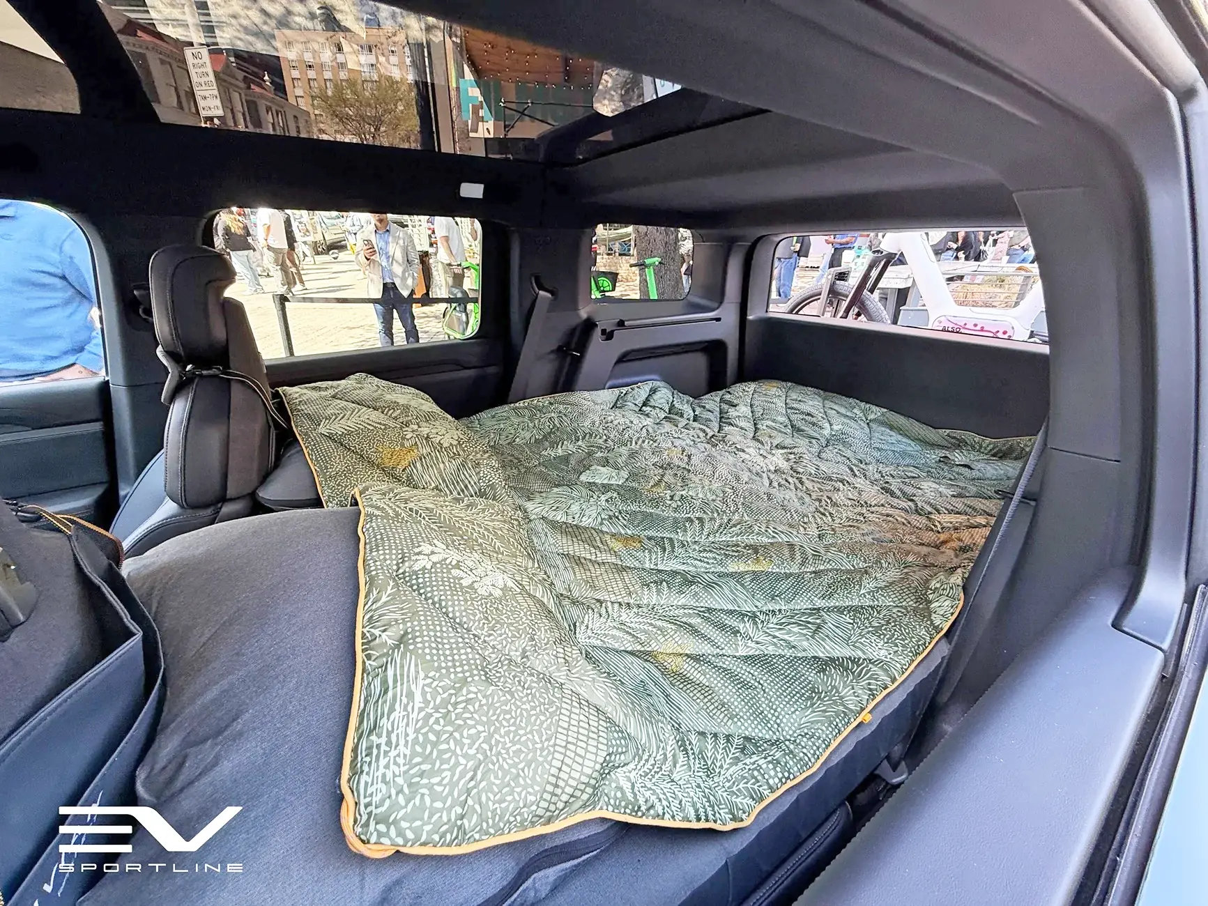 Rivian R1T R1S Live from Rivian Roadshow - R2 in Borealis & First Look at Sleeping Mattress w/ Fold Down Rear Seats + V2L Adapter 151480-6acf3dc9f09a74eb34ad1325d62e3754