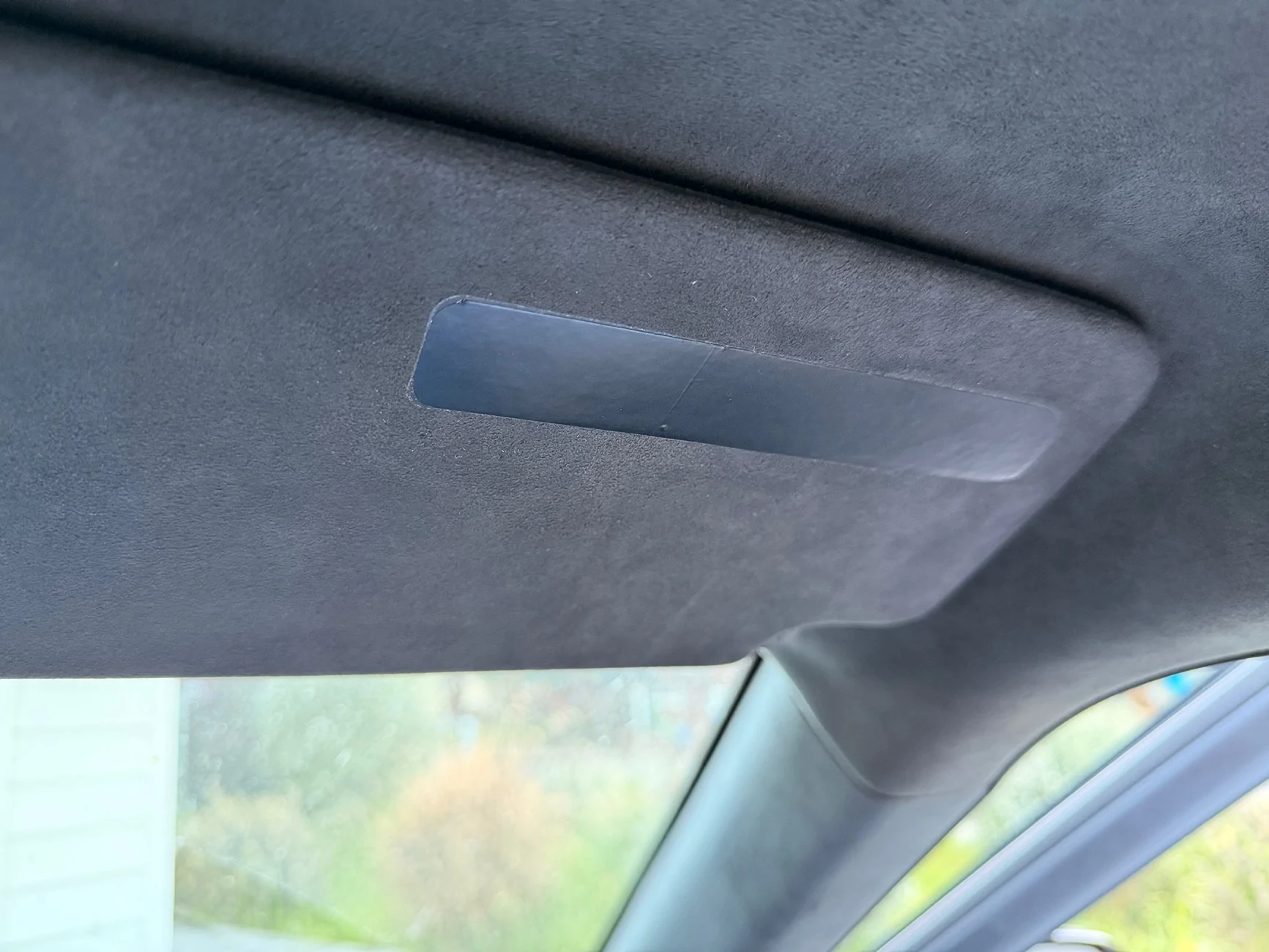 Rivian R1T R1S Covering up the visor warning labels IMG_0551