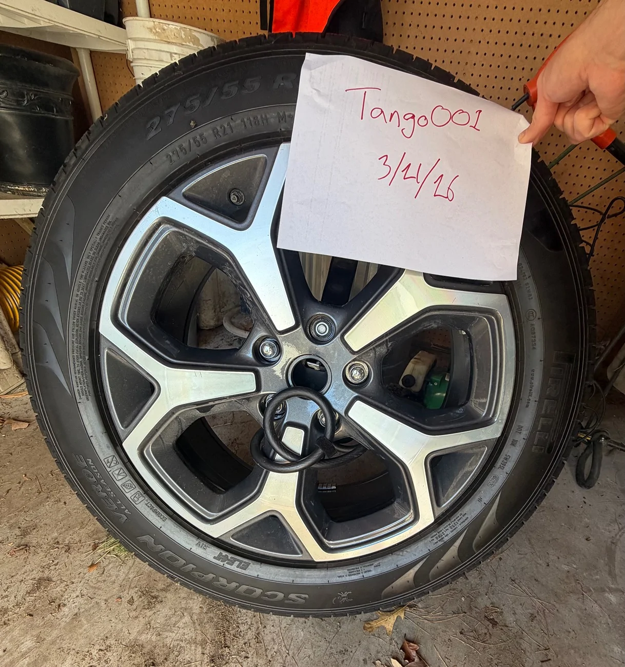 Rivian R1T R1S New OEM 21” road wheel and tire for sale $600 IMG_5642