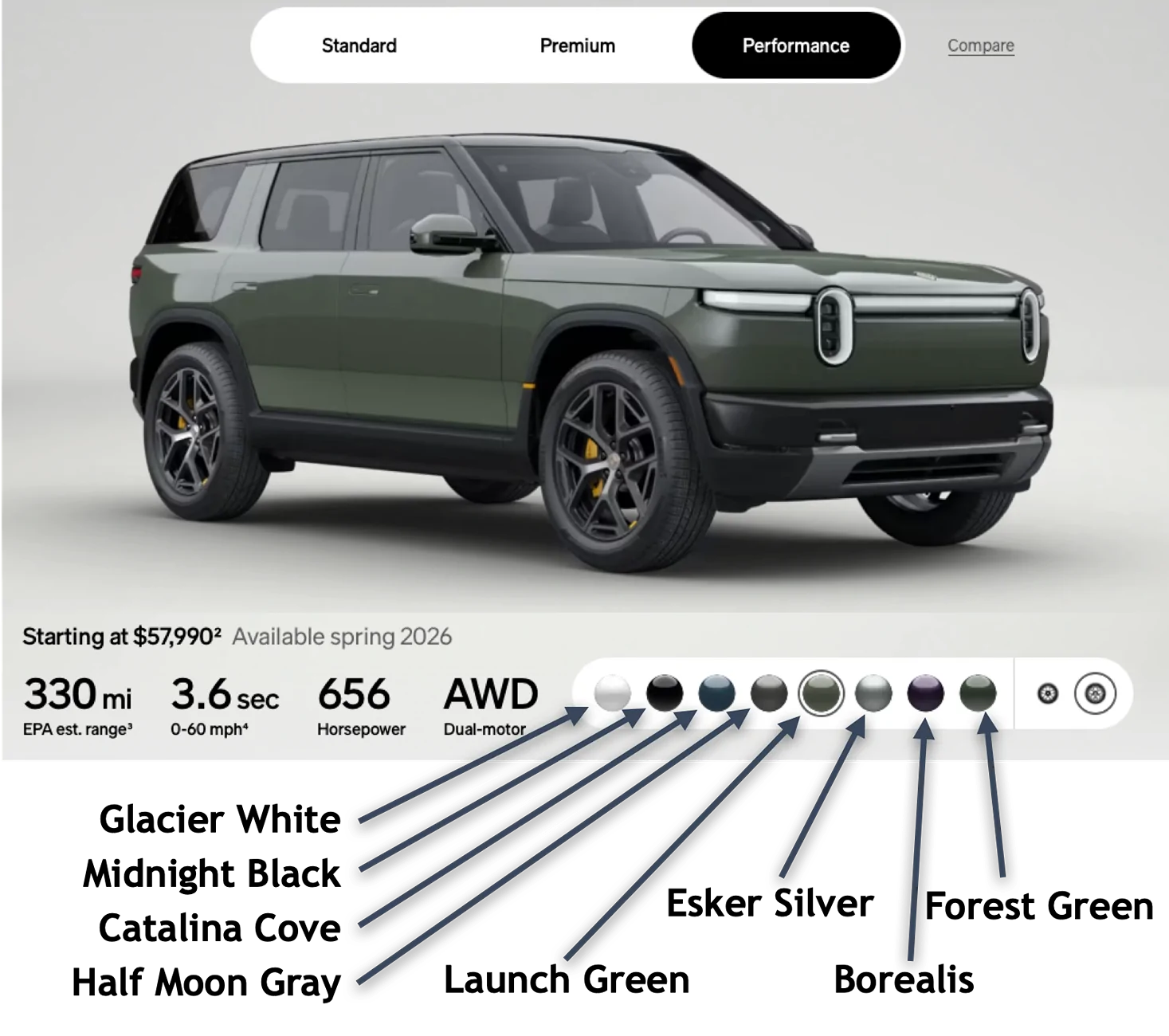 Rivian R1T R1S Is R2 base color now Glacier White? R2colors (1)