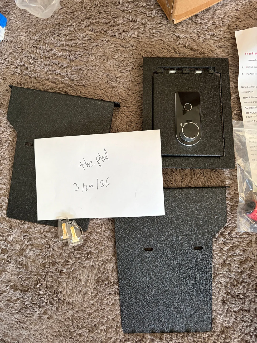 Rivian R1T R1S FS - R1 Center Console Fingerprint Safe IMG_2583