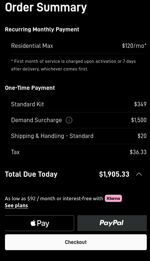Rivian R1T R1S Starlink Mini Fire Sale ($199) --  My experience with the service Screenshot 2026-03-24 at 21-56-04 Starlink