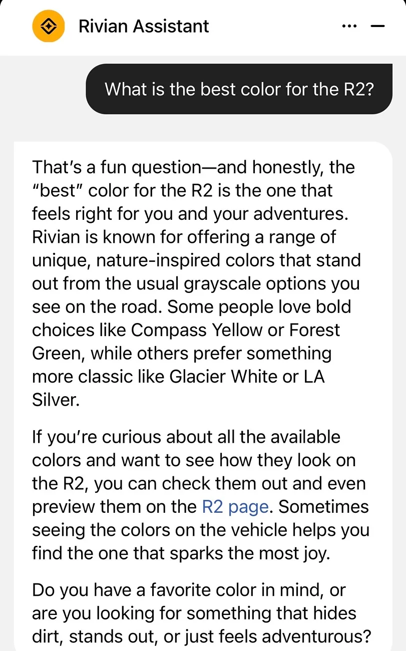 Rivian R1T R1S Which R2 Color Will You Choose? IMG_1115