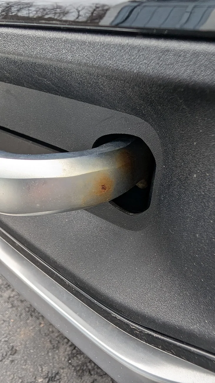 Rivian R1T R1S Rust developing on tow hooks. PXL_20260326_181222737