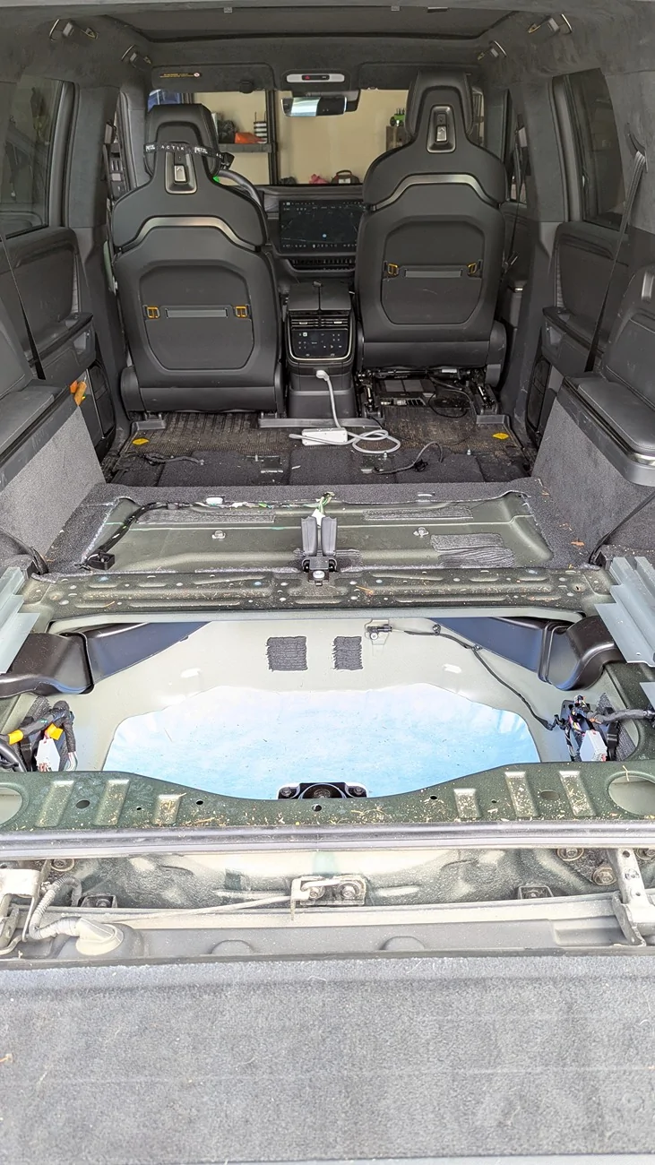Rivian R1T R1S DIY how-to remove 3rd row from Gen 2 R1S (steps and photos) 9496