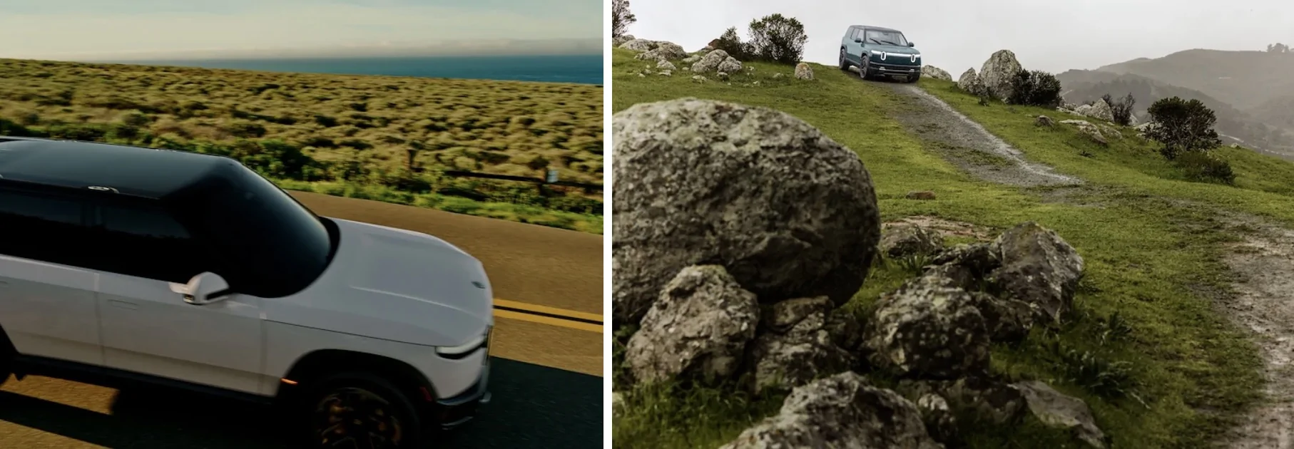 Rivian R1T R1S R2 Size: will it fit in my garage? How many suitcases can it hold? How roomy is backseat? Can golf clubs fit in front trunk frunk? Screenshot 2026-03-31 at 11.56.03 AM