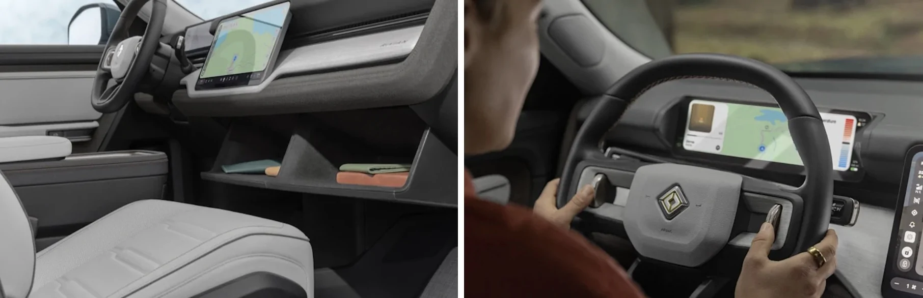 Rivian R1T R1S R2 Size: will it fit in my garage? How many suitcases can it hold? How roomy is backseat? Can golf clubs fit in front trunk frunk? Screenshot 2026-03-31 at 11.56.59 AM